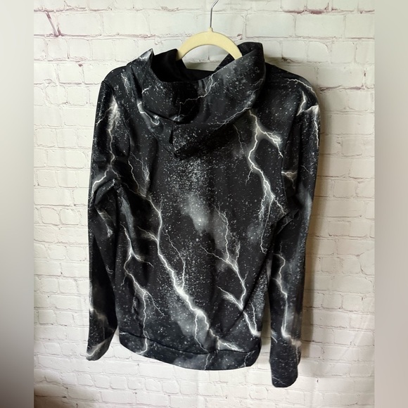 Sleefs Lightning Storm Hoodie Black Men’s Size Small, Soft Fleece, Sweatshirt - Picture 3 of 5